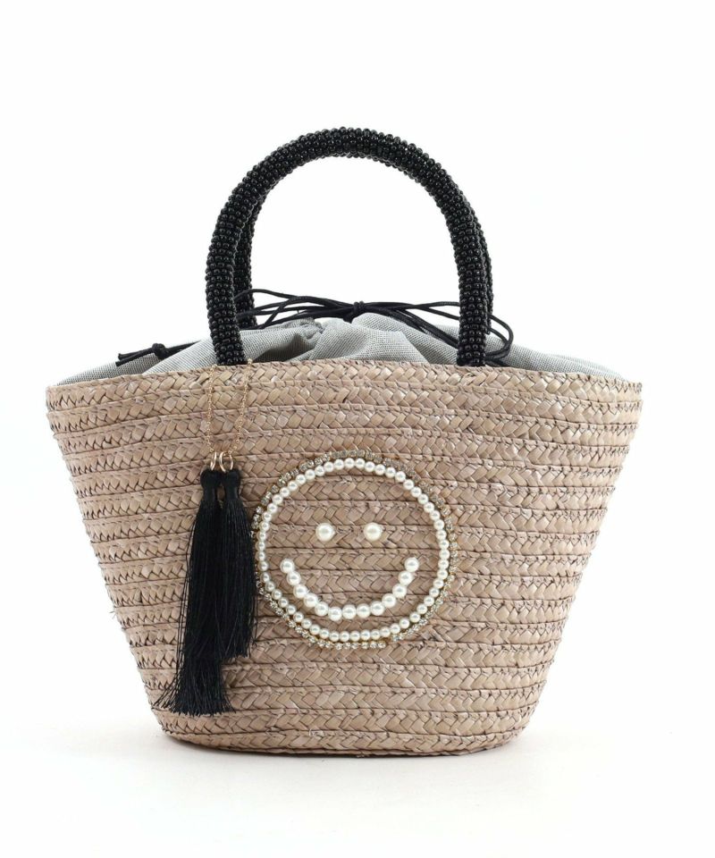 【COO SPECIAL WEEK】SMILEY 珍珠刺繡珠子提手籃袋